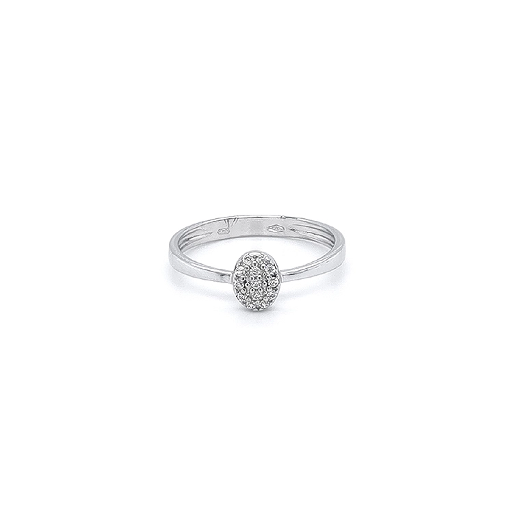 Ring with White Gold Zircons