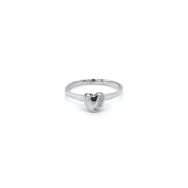 Ring Heart with White Gold Zicones