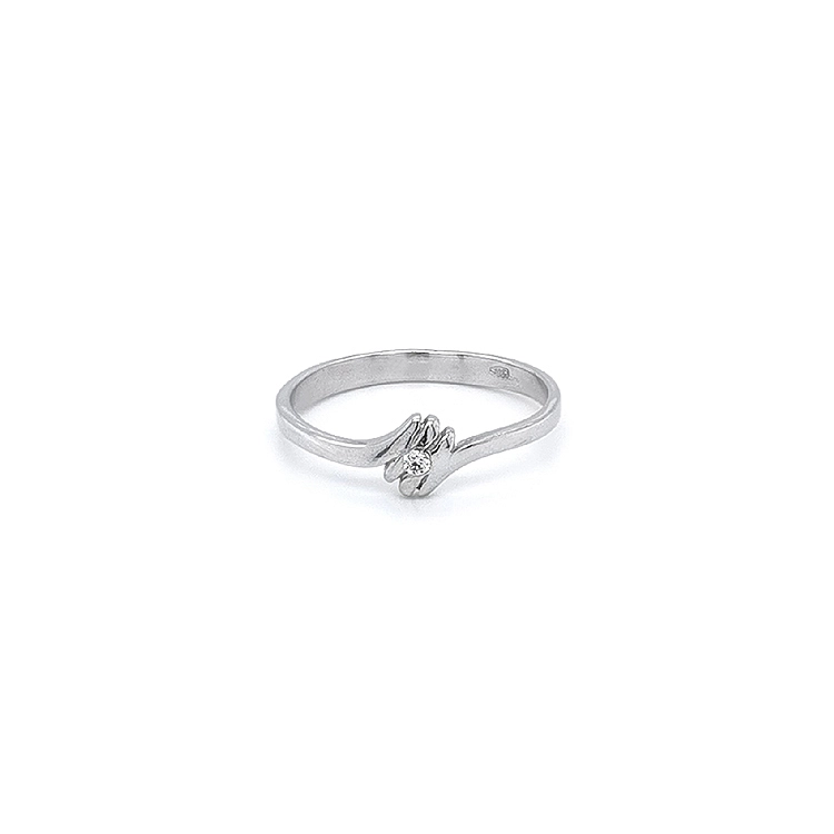 Ring with Zircon from White Gold
