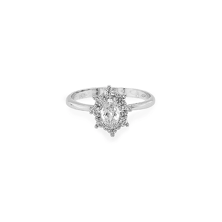 Gold Ring with Zircons