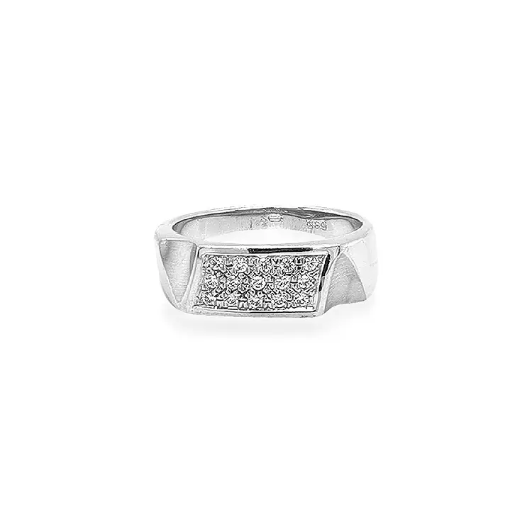 Gold Ring with Zircons