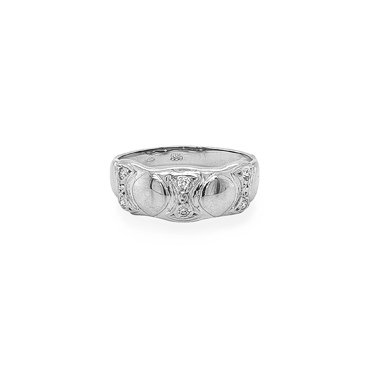Gold Ring with Zircons