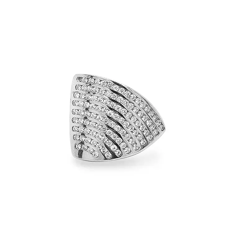 Gold Ring with Zircons