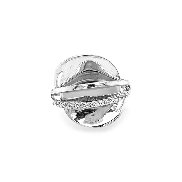 Gold Ring with Zircons