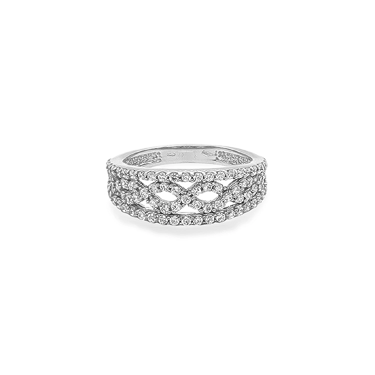 Gold Ring with Zircons