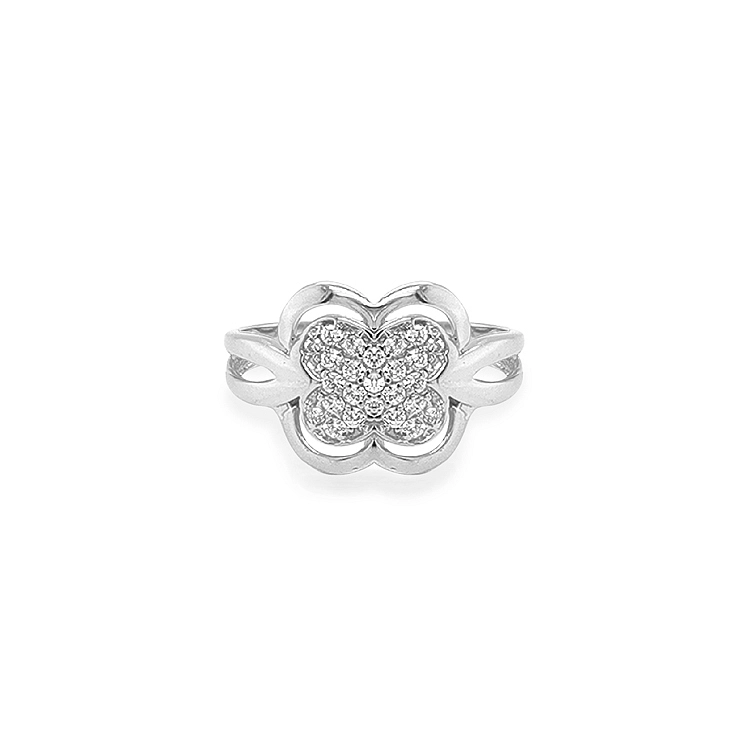 Gold Ring with Zircons