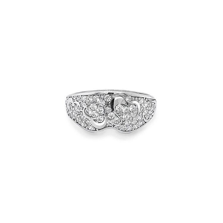 Gold Ring with Zircons