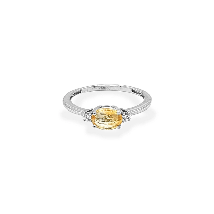 Gold Ring with Zircons