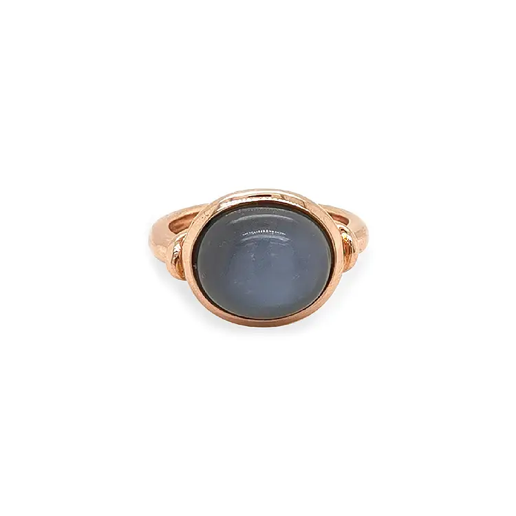 Gold Ring with Grey Quartz