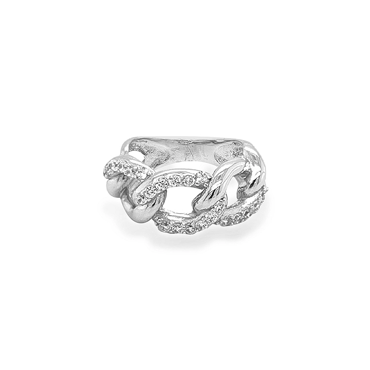 Gold Ring with Zircons