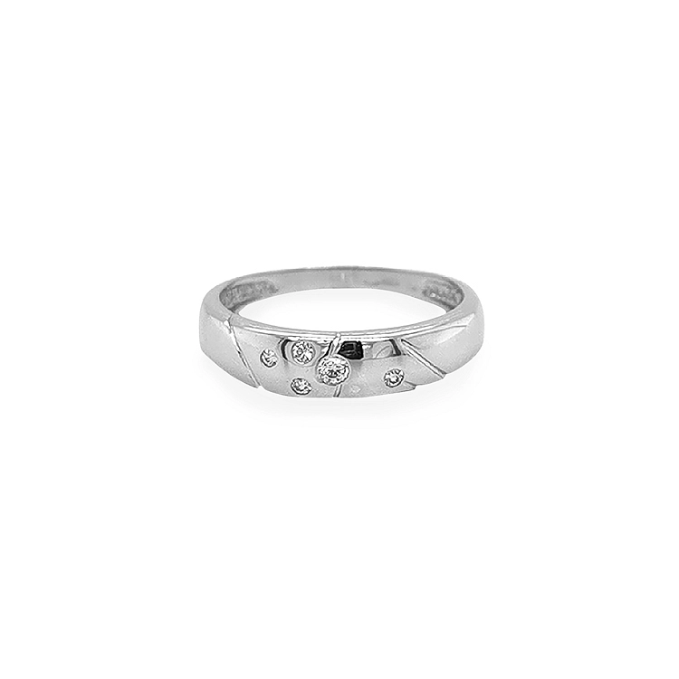 Gold Ring with Zircons