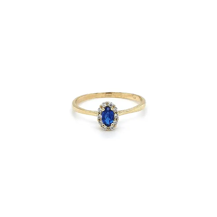 Gold Ring with Sapphire