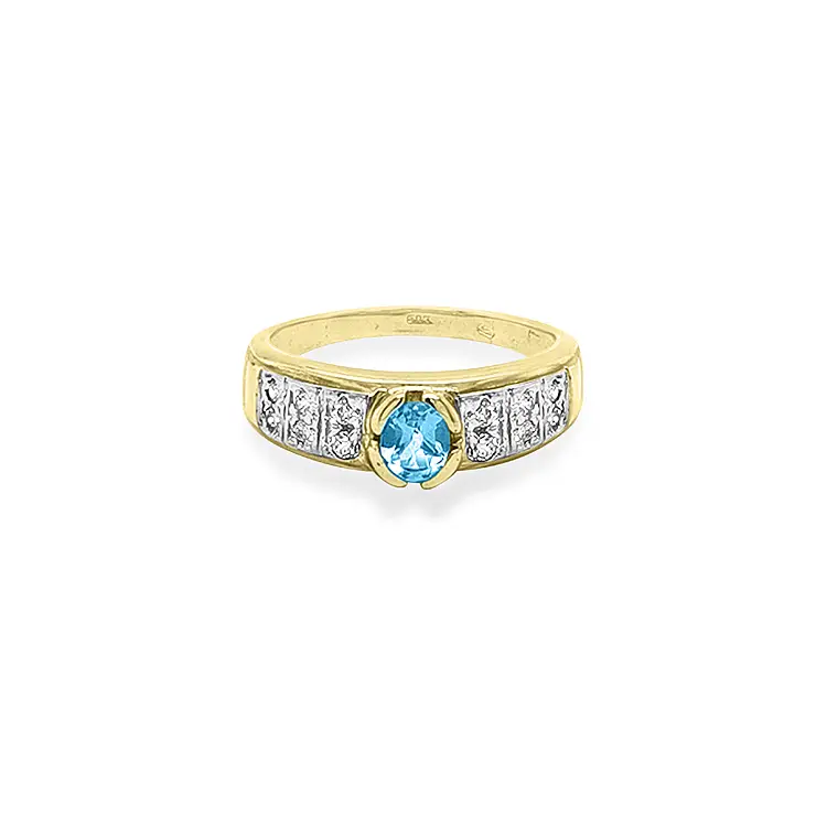 Gold Ring with Coloured Zircons