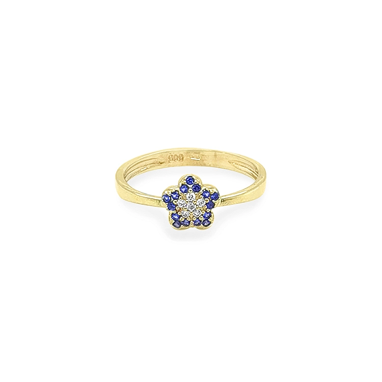 Gold Ring with Colored Stones