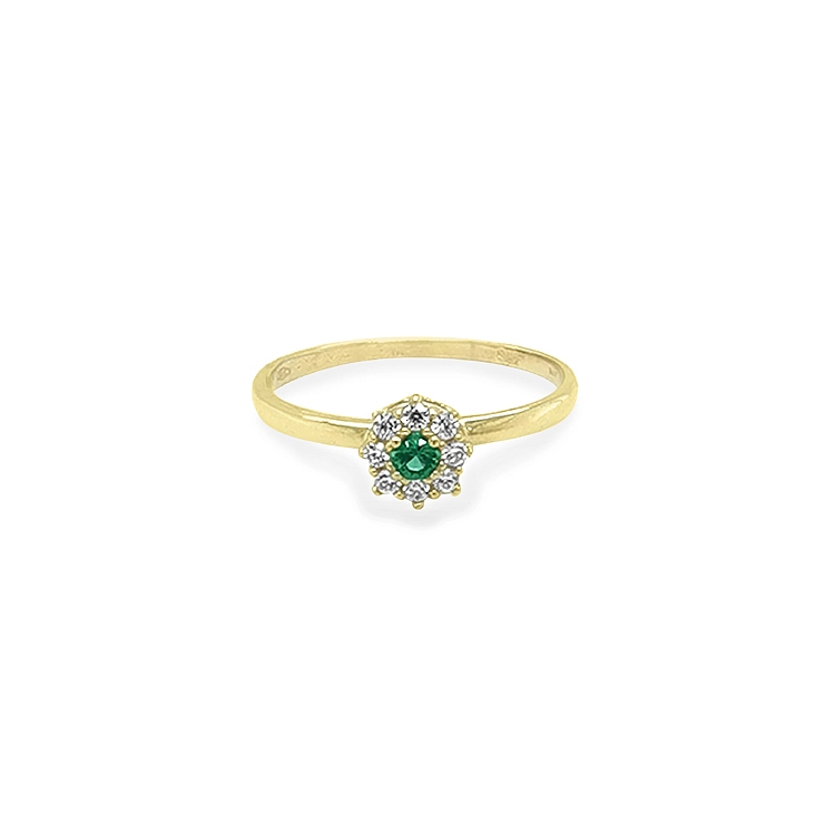Gold Ring with Coloured Zircons