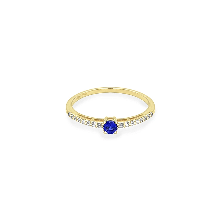 Gold Ring with Coloured Zircons