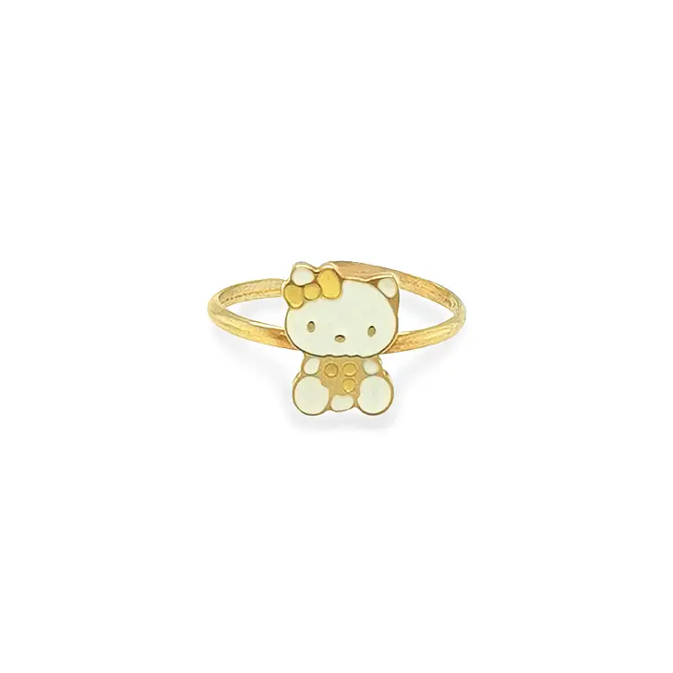 Golden Baby Ring Hello Kitty