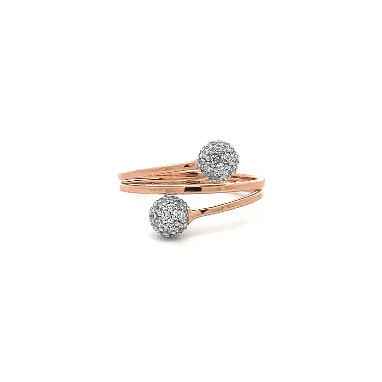 Ring made of Rose Gold with Zircones