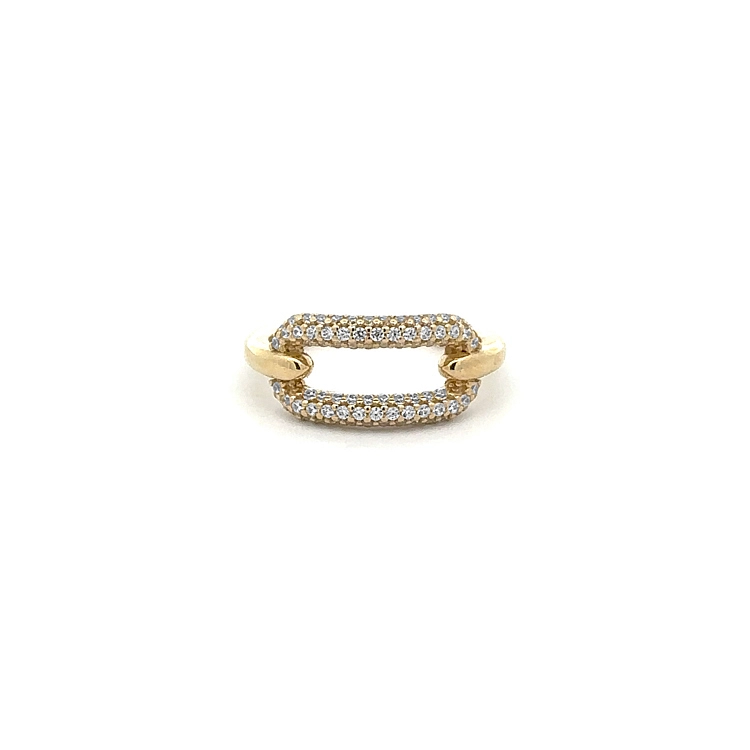 Gold Ring with Zircons