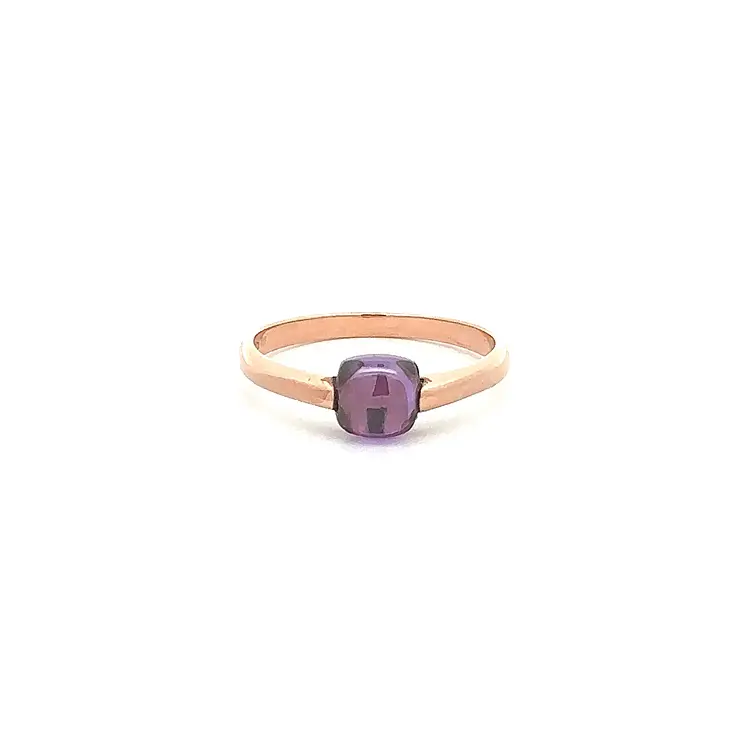 Gold Ring with Purple Stone