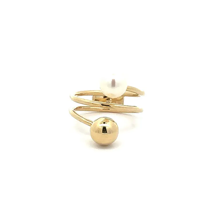 Gold Ring with Pearl