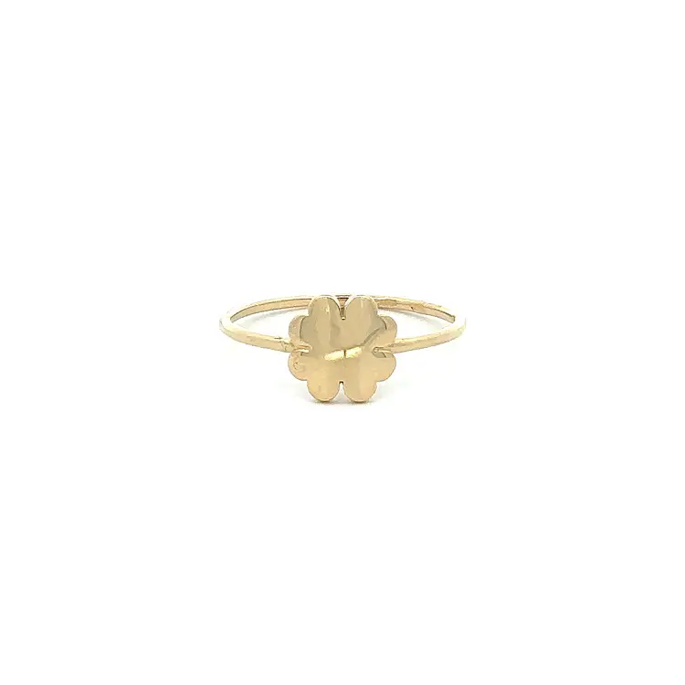 Golden Four Leaf Clover Ring