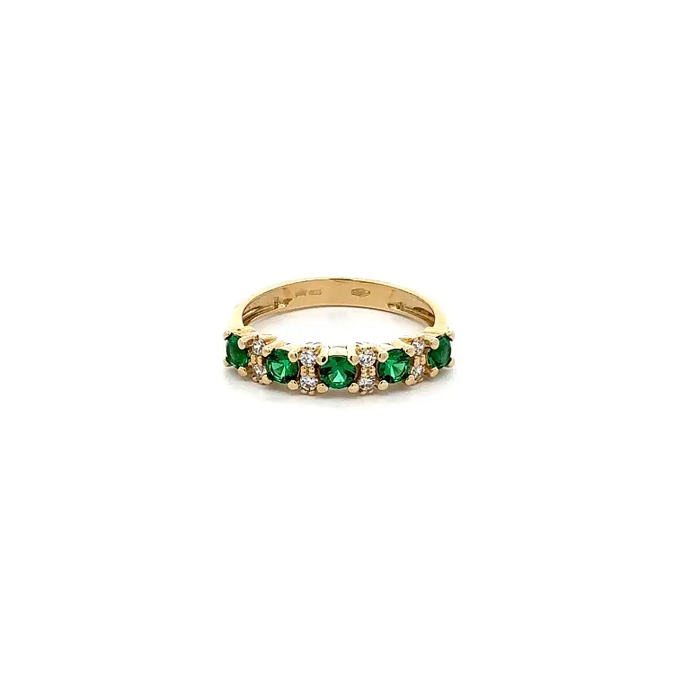 Gold Ring with Emeralds