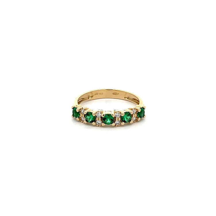 Gold Ring with Emeralds