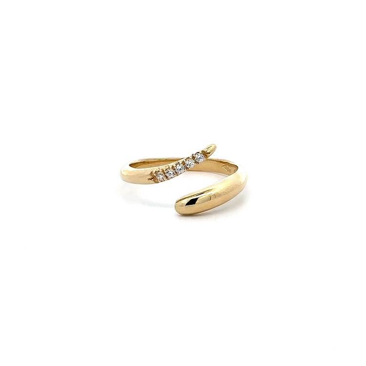 Gold Ring with Zircons
