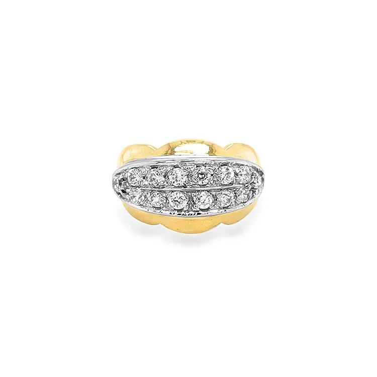 Combination Gold Ring with Zirkoy