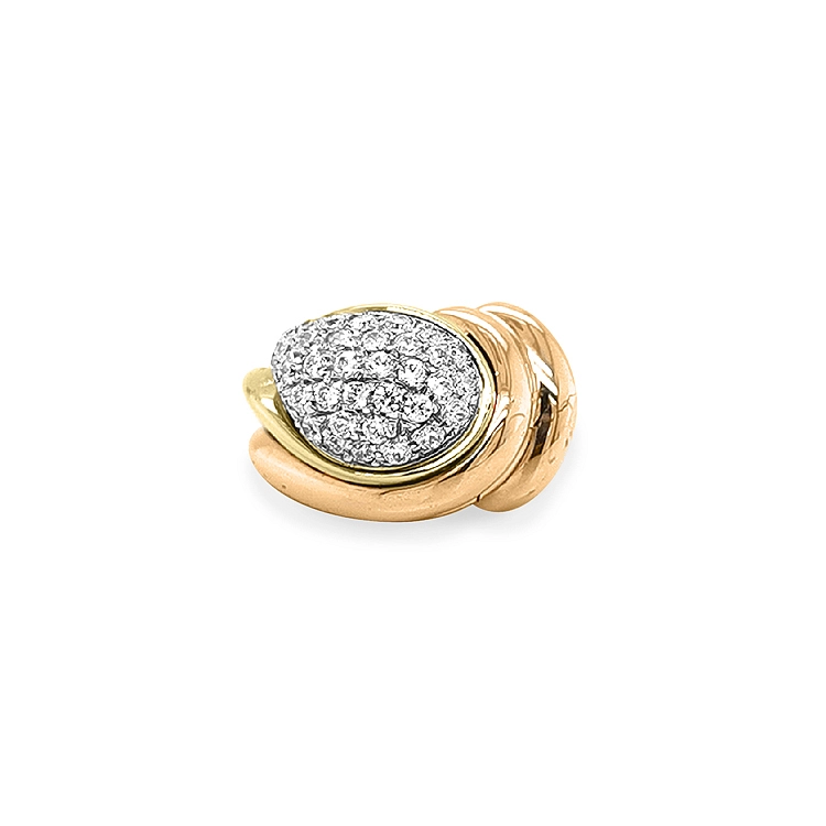 Gold Ring with Zircons
