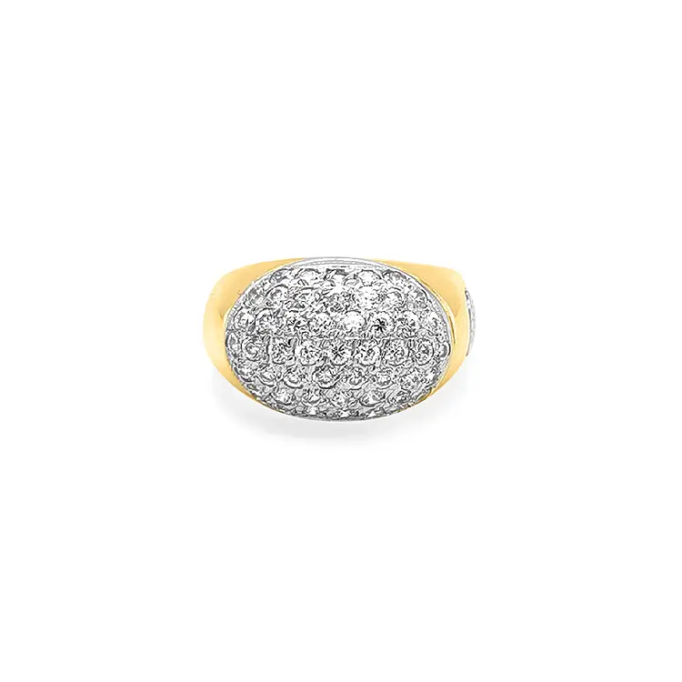 Combination Gold Ring with Zircons