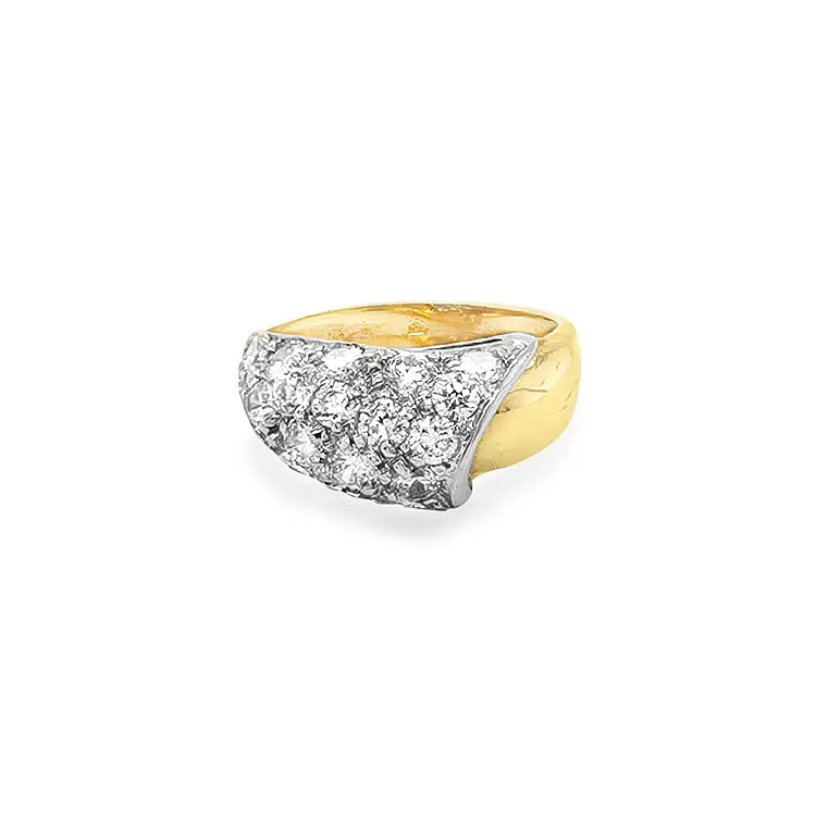 Combination Gold Ring with Zircons
