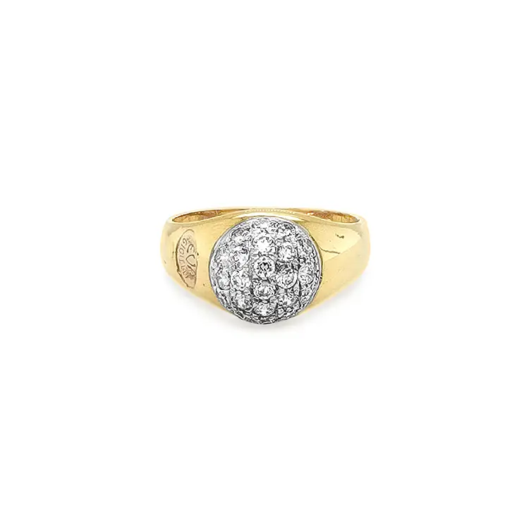 Gold Ring with Zircons