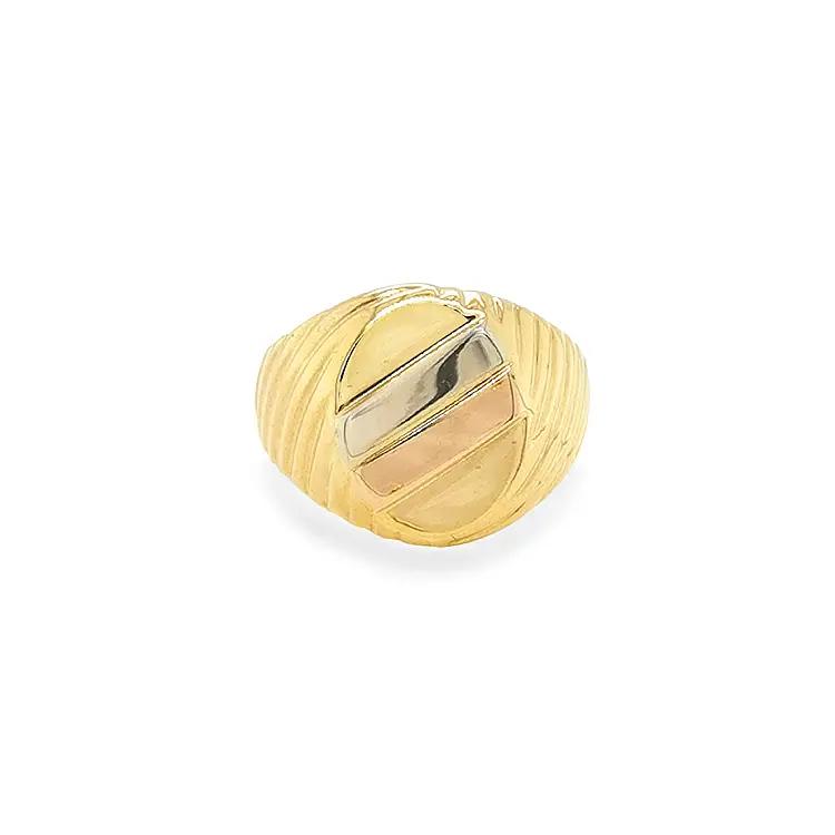 Golden Men's Ring made of Combined Gold