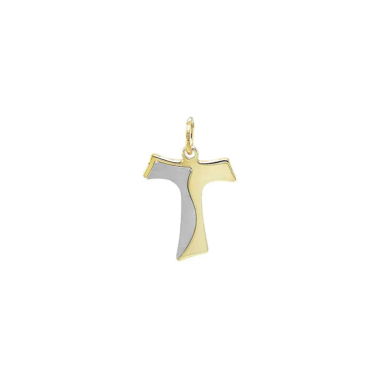 Gold Pendant Cross of Combined Gold
