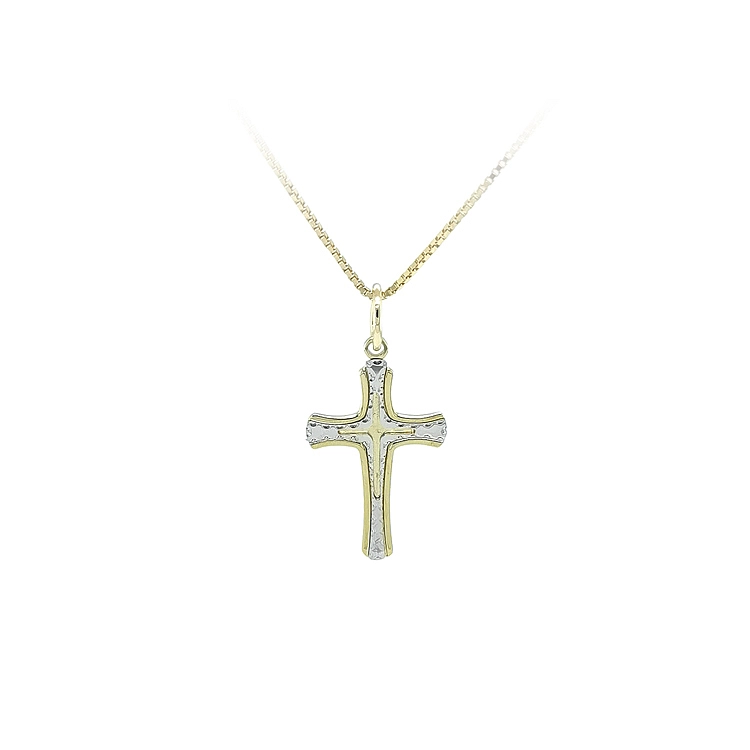 Pendant Cross of Combined Gold
