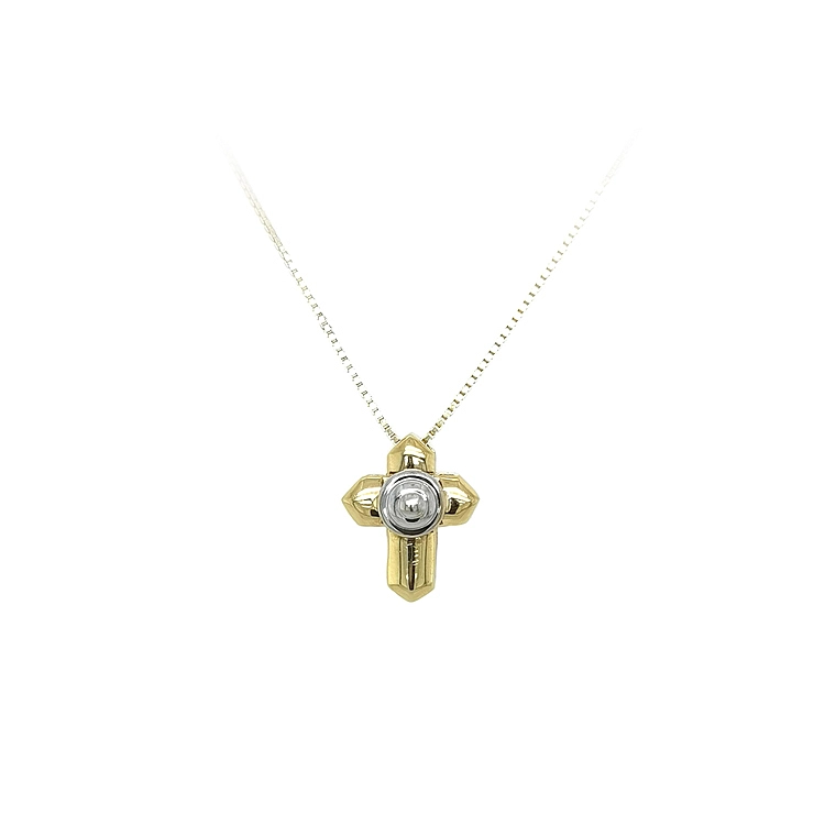 Pendant Cross of Combined Gold