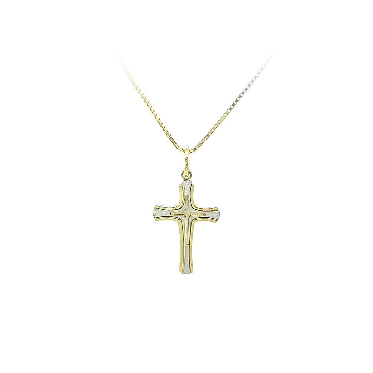 Pendant Cross of Combined Gold
