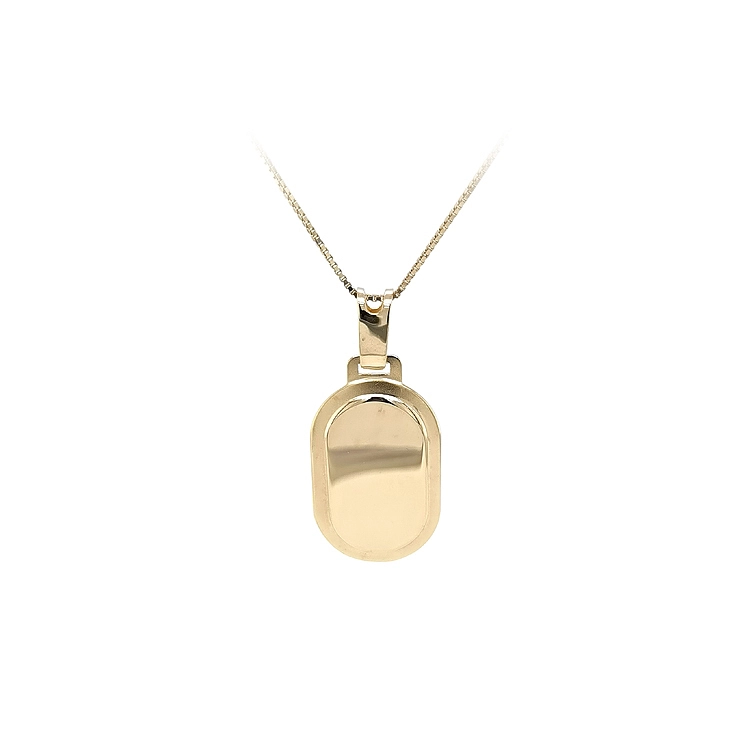 Gold Pendant Plate for Engraving