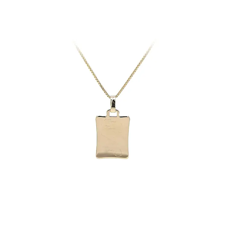 Gold Pendant Plate for Engraving