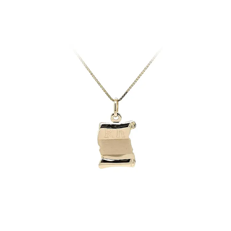 Gold Parchment Pendant for Engraving