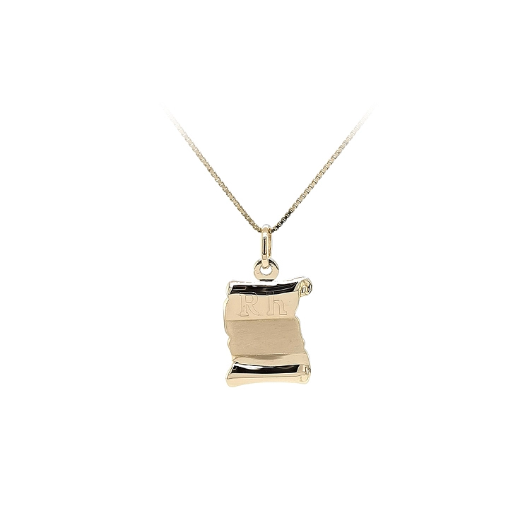 Gold Parchment Pendant for Engraving