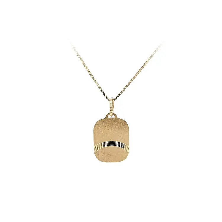 Gold Pendant Plate for Engraving