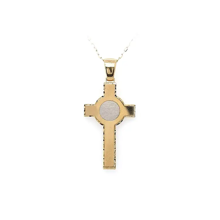 Pendant Cross of Combined Gold
