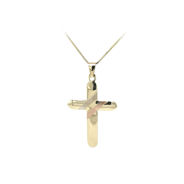 Pendant Cross of Combined Gold