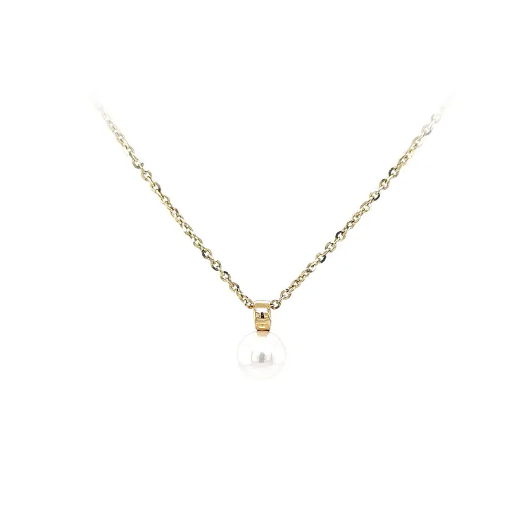 Gold Pendant with Pearl