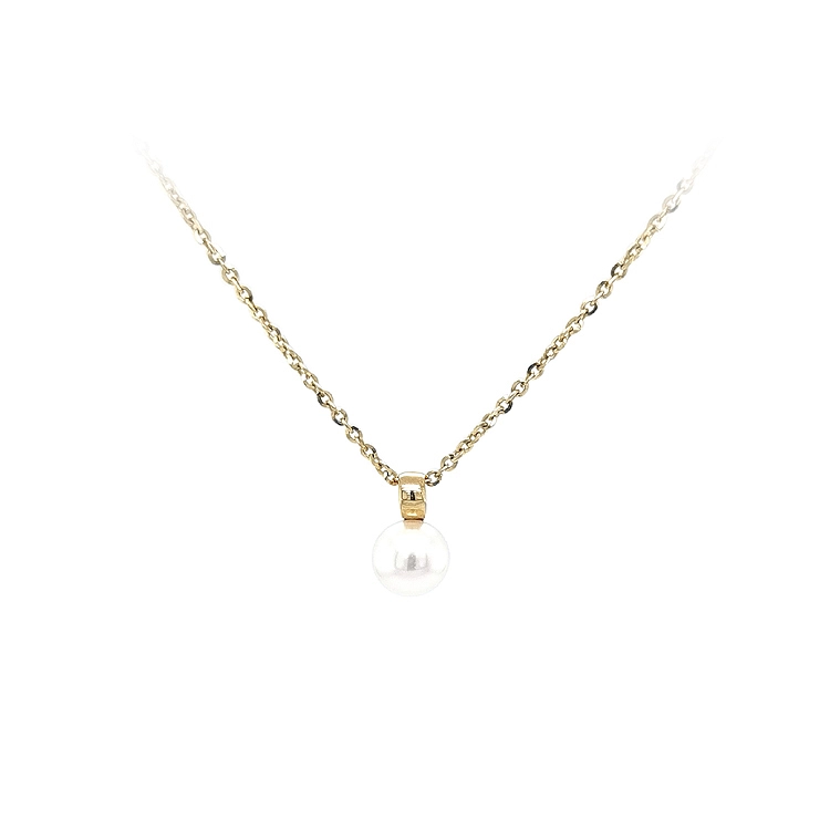 Gold Pendant with Pearl