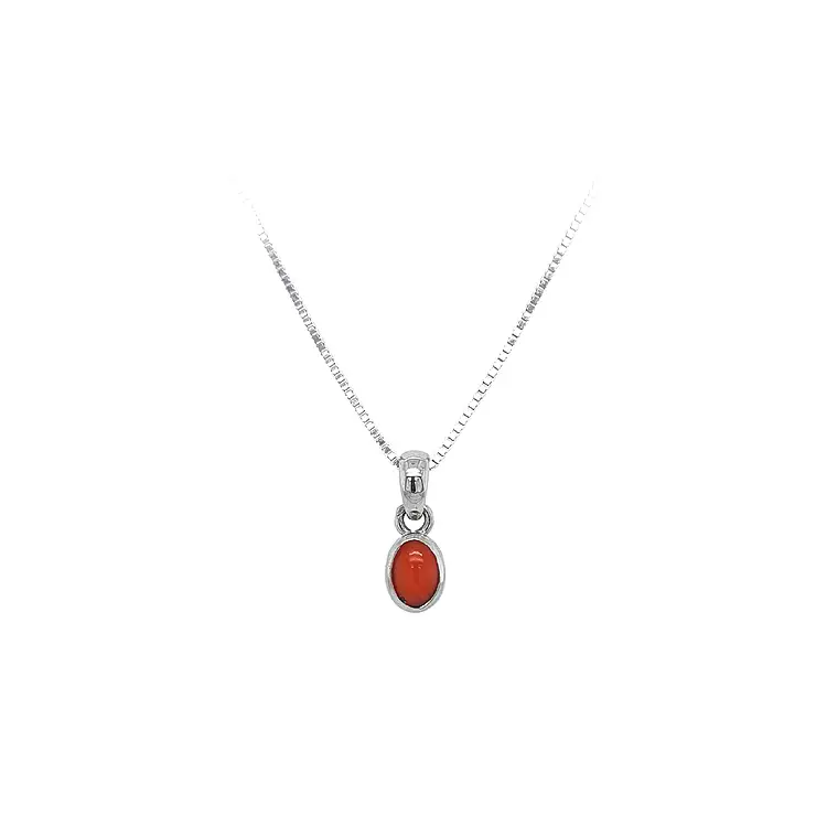 Pendant with White Gold Coral