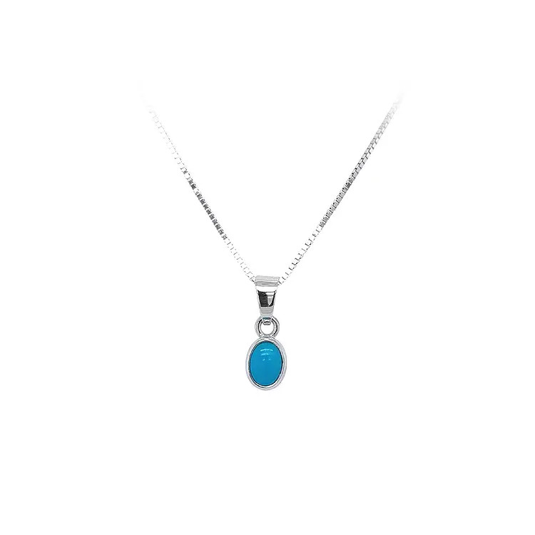 Pendant with Turquoise from White Gold